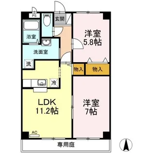 ウィルコート・伏石 C棟【1階】の間取り