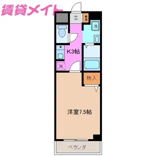 ウェルセレッソEAST【4階】の間取り