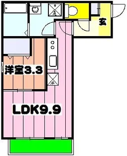 1LDKの間取り画像