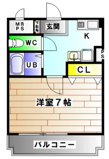 リヴィエル須磨【2階】の間取り