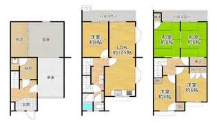 大阪府枚方市菊丘町【一戸建】の間取り
