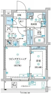 ベルシード王子神谷【3階】の間取り