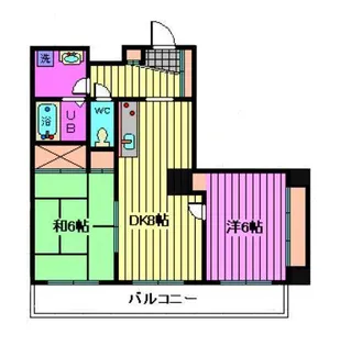 すずらん館【6階】の間取り
