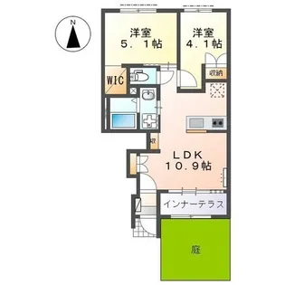 プランドール 慶【1階】の間取り
