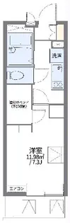 レオパレスフローラ小山【2階】の間取り