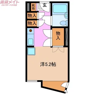 プロミネントDAIAN【1階】の間取り