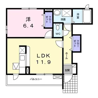 パルナス【1階】の間取り