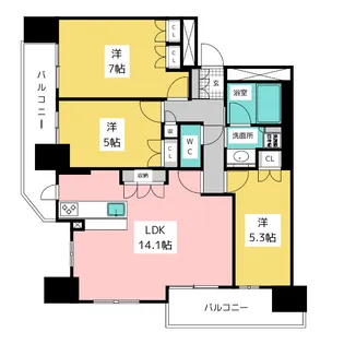 ブランズ瑞穂公園東【3階】の間取り