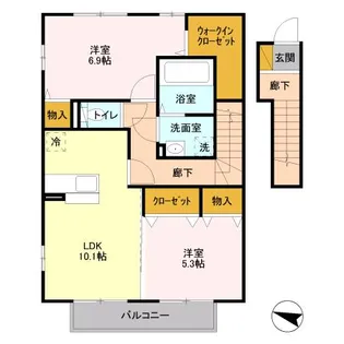 Axia(アクシア)C【2階】の間取り