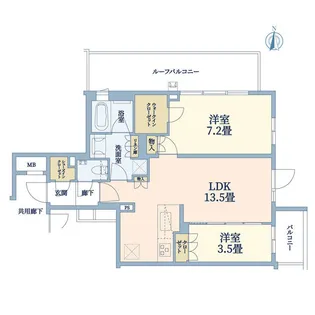 ピアース等々力レジデンス【3階】の間取り