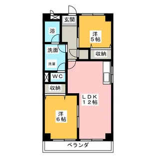 サンパーク大橋【3階】の間取り