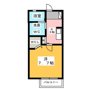 プランドール梅ヶ坪【1階】の間取り