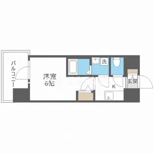 エスリード大阪NAGAHORI GATE【7階】の間取り