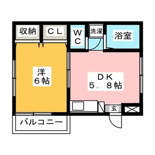 KWマンション【4階】の間取り