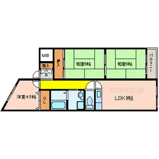 カサクレスト【3階】の間取り