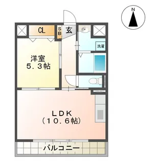 塔世西裏MSビル【4階】の間取り