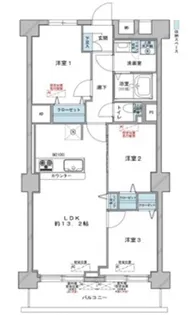 メガロン仲六郷【4階】の間取り