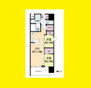 セレニテフラン梅田【14階】の間取り