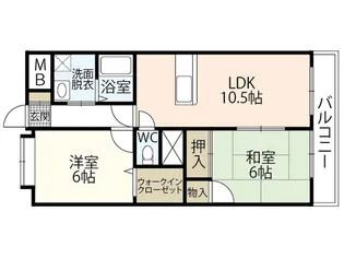 ハピネス岩田【3階】の間取り