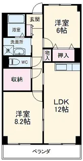 ロイヤルハイツ登呂【2階】の間取り