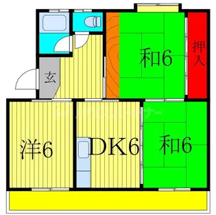 金杉台住宅【2階】の間取り