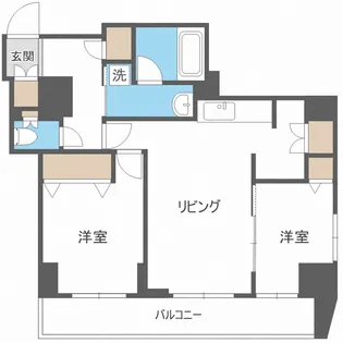 北海道札幌市中央区大通西13【マンション】の間取り