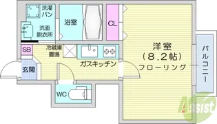 エルタスコート中江【1階】の間取り