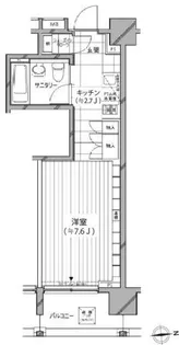 東京都港区麻布十番2【マンション】の間取り