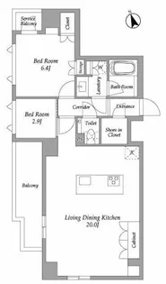 ENetial代官山【7階】の間取り