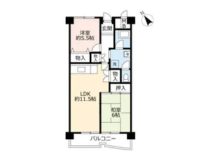 UR南港しらなみ【6階】の間取り