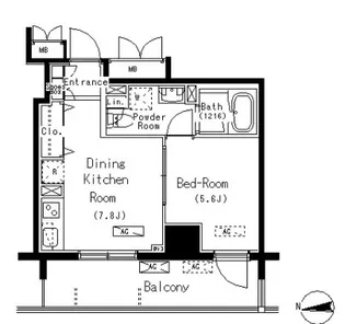 東京都台東区元浅草1【マンション】の間取り