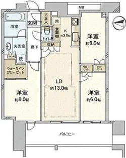 東京都江東区豊洲6【マンション】の間取り