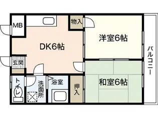 ハイム木田【2階】の間取り