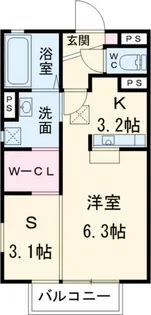 ドミールカガワ V【1階】の間取り