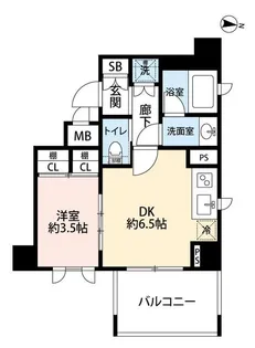 ダイナシティ台東三ノ輪【2階】の間取り