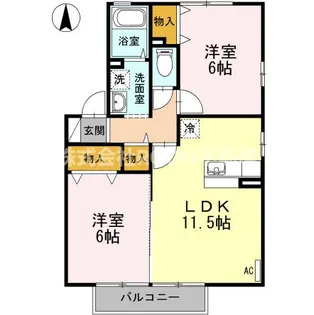 常楽舎ハイツ【2階】の間取り
