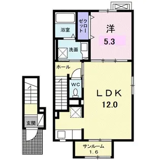 メンリッヒェン・ウッド【2階】の間取り