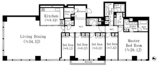 レジディア市谷砂土原 S【2階】の間取り