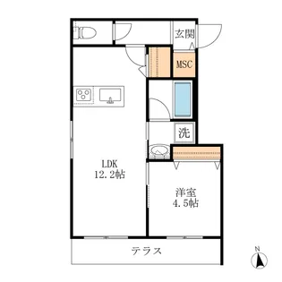 ソルクレスト高島平【1階】の間取り