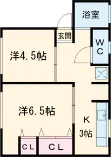 清原台パークハイツ【1階】の間取り