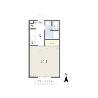 KフラットA棟【1階】の間取り