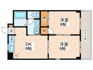 青砥パ-クマンション32【2階】の間取り