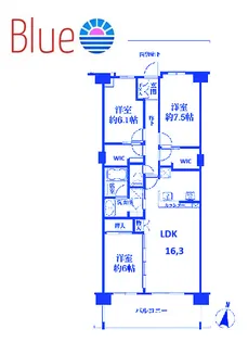 オーシャンステイツ湘南平塚グランフィールド【3階】の間取り