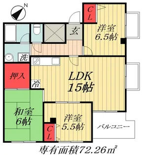 千葉県市川市妙典4【マンション】の間取り