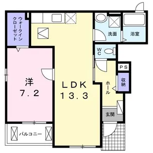 カーサ ルミノーザ【1階】の間取り