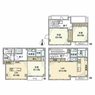 東京都品川区豊町6【一戸建】の間取り