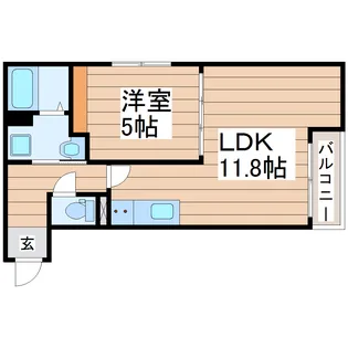 カーサ フェリシア長町南【2階】の間取り
