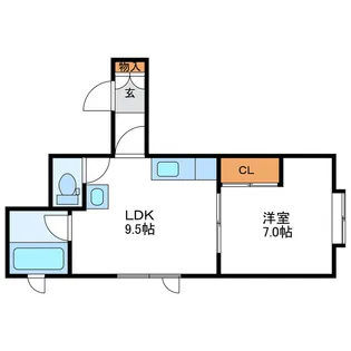 プラザ23おおうら【1階】の間取り