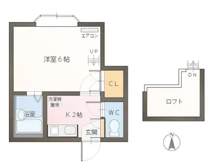 信開セルーラ新保【1階】の間取り