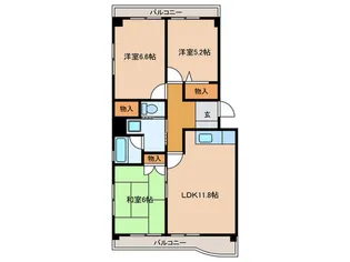 ブライトン・ビラ【3階】の間取り